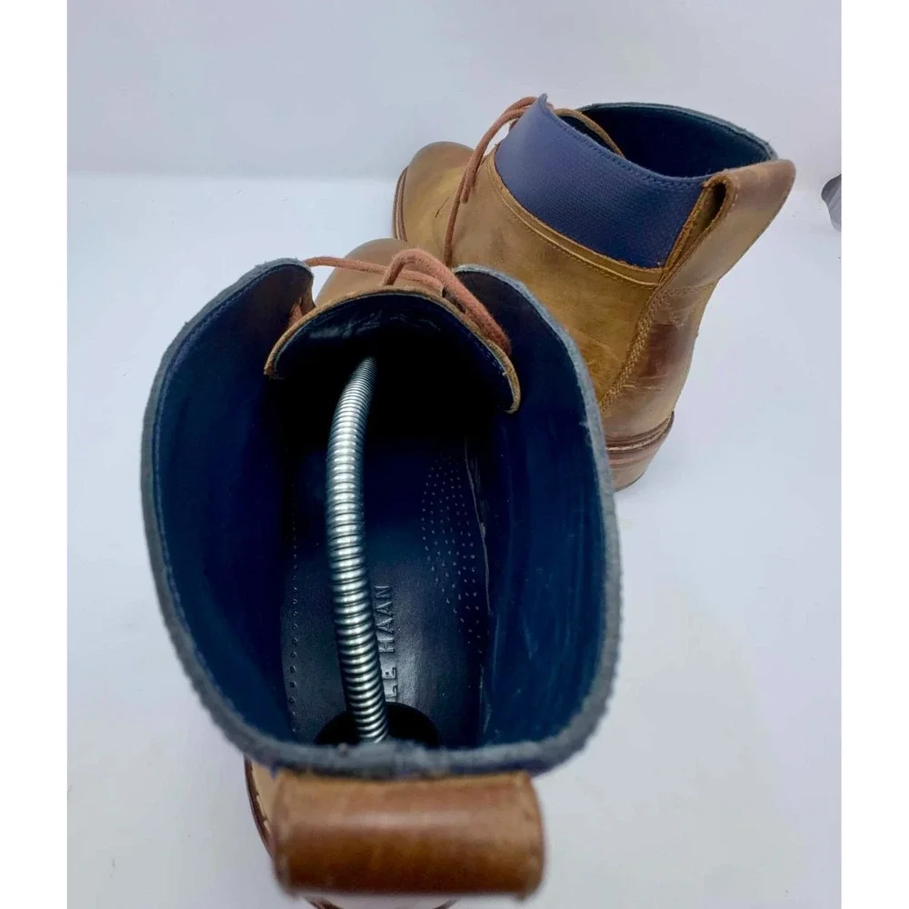 Cole Haan Colton Chukka Boots Mens 10.5M Brown Leather Blue Collar C11771 Office